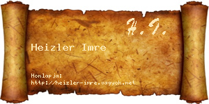 Heizler Imre névjegykártya